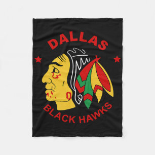 Dallas Black Hawks Vintage Eishockeyfan Fleecedecke