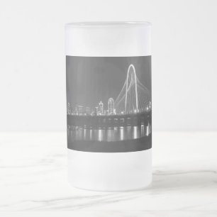 Dallas Bridge Blick Graustufen Mattglas Bierglas