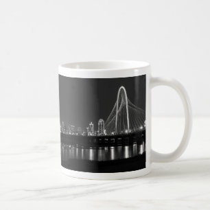 Dallas Bridge View Grayscale Kaffee Tasse