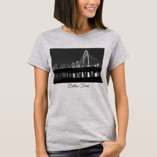 Dallas Bridge View Grayscale T - Shirt