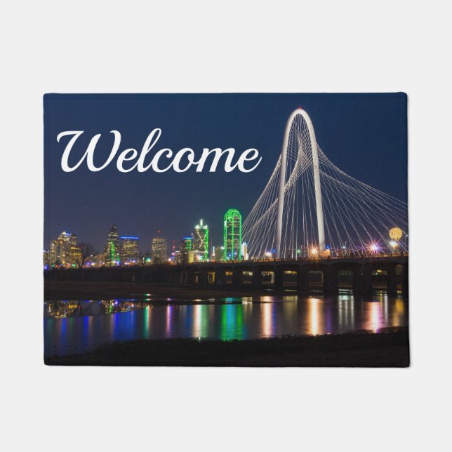 Dallas Bridge View - Willkommen Fußmatte (Vorderseite)
