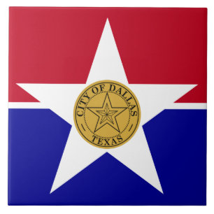Dallas City Flag Tile Fliese