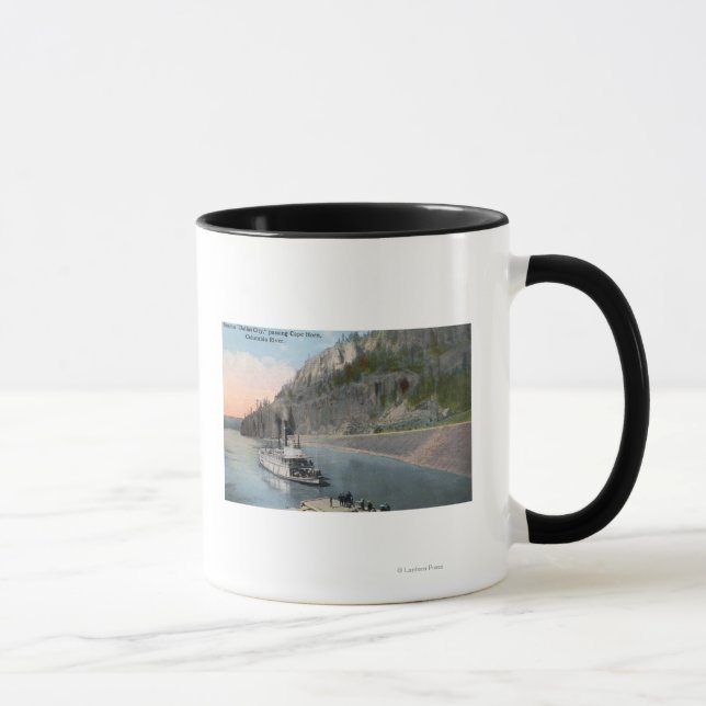 Dallas City Steamer am Columbia River Tasse (Rechts)