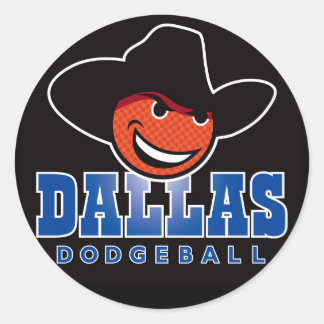 Dallas Dodgeball Logo-Aufkleber Runder Aufkleber