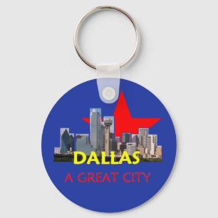 DALLAS ein großer Stadt-Schlüsselanhänger Schlüsselanhänger