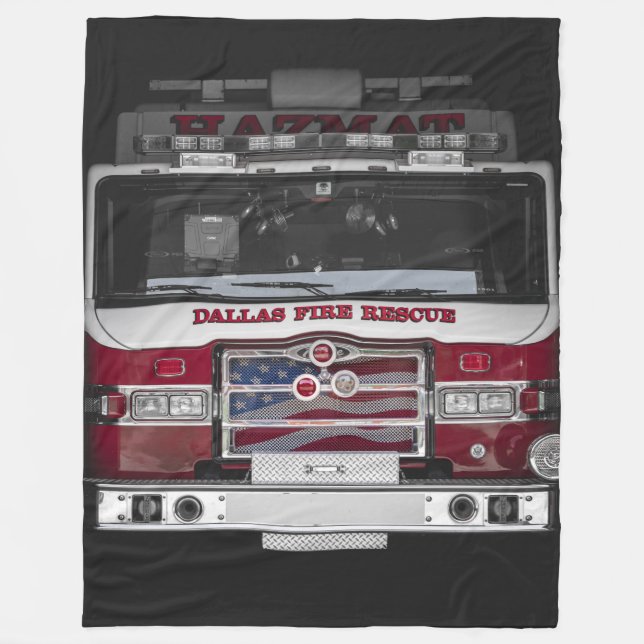 Dallas Fire Truck Fleecedecke (Vorderseite)