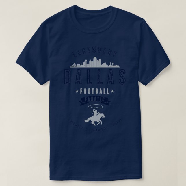 Dallas Football Fanatic Vintag Look Text T-Shirt (Design vorne)