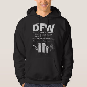 Dallas Fort Worth International Airport Texas DFW Hoodie