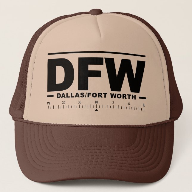 Dallas Fort Worth Internationaler Flughafen DFW Truckerkappe (Vorderseite)