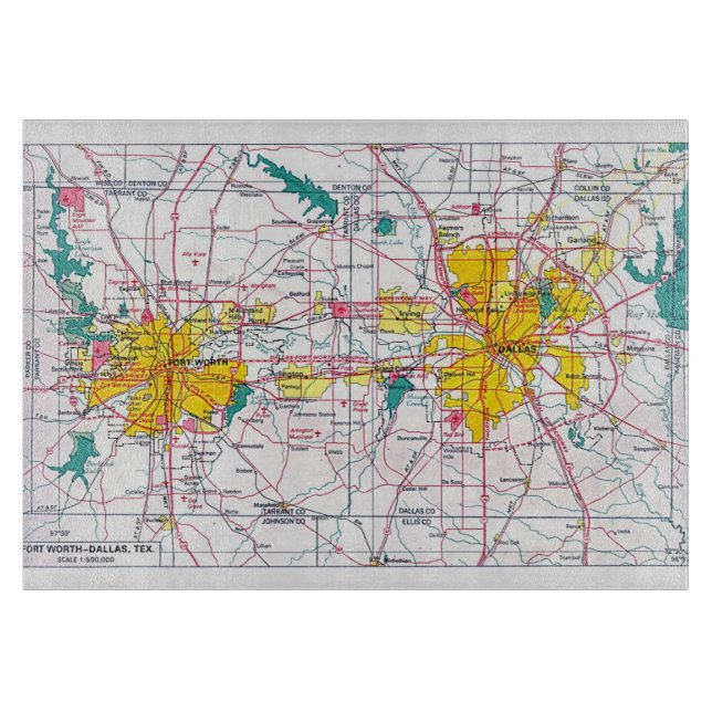 Dallas/Fort Worth Schneidebrett (Vorderseite)