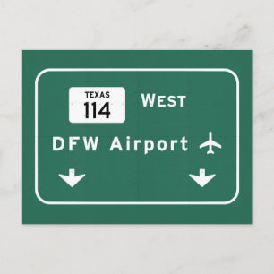 Dallas Ft Worth DFW Airport 114 Interstate Texas - Postkarte