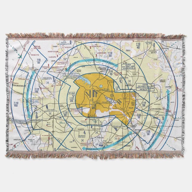Dallas Ft. Worth Flyway Chart Decke (Vorderseite)