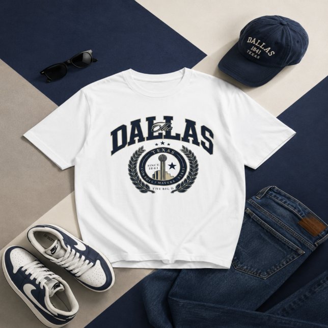 Dallas Heritage Crest Graphic  T-Shirt (Von Creator hochgeladen)