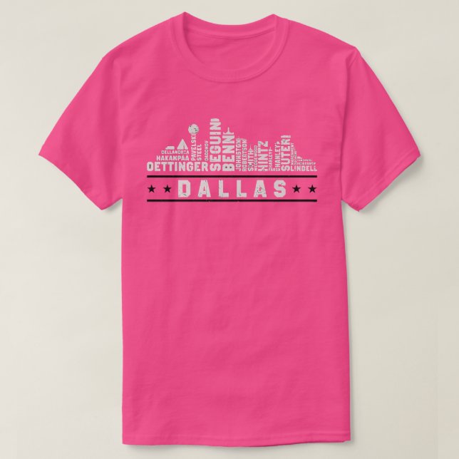 Dallas Hocket Roster Skyline 23 TShirt (Design vorne)
