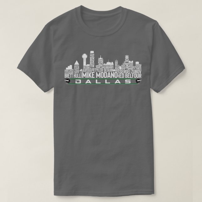 Dallas Hockey Team All Time Legends Dallas City Sk T-Shirt (Design vorne)