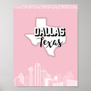 Dallas Hübsch in Rosa Poster
