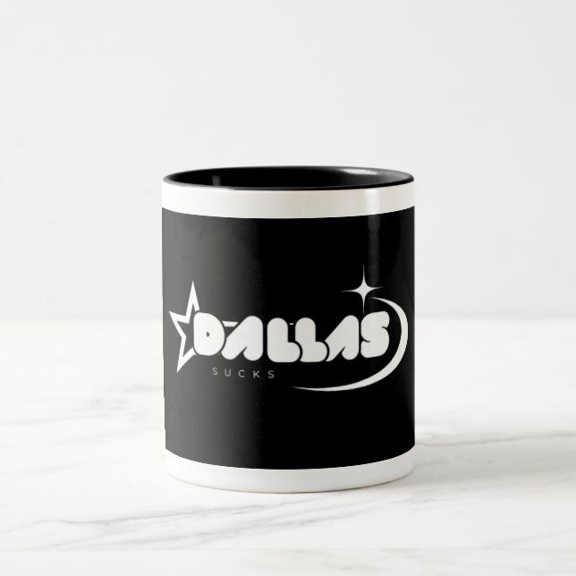 Dallas ist scheiße Kaffeetasse mit mutiger Aussage (Mittel)
