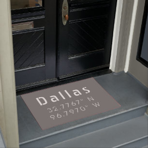 Dallas Latitude Longitude Fußmatte