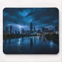 Dallas Lightning Mouse Pad - Urban Texas Office 