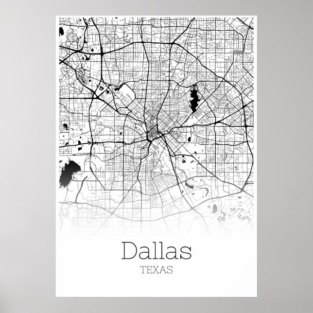 Dallas Map - Texas - City Map Poster (Vorne)
