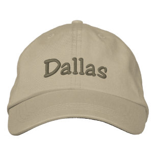 Dallas Name bestickt Baseball Cap Khaki Bestickte Baseballkappe