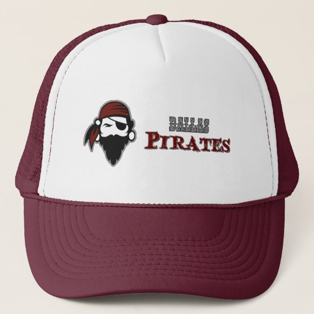 Dallas Pirates Maroon/White Trucker Hat Truckerkappe (Vorderseite)