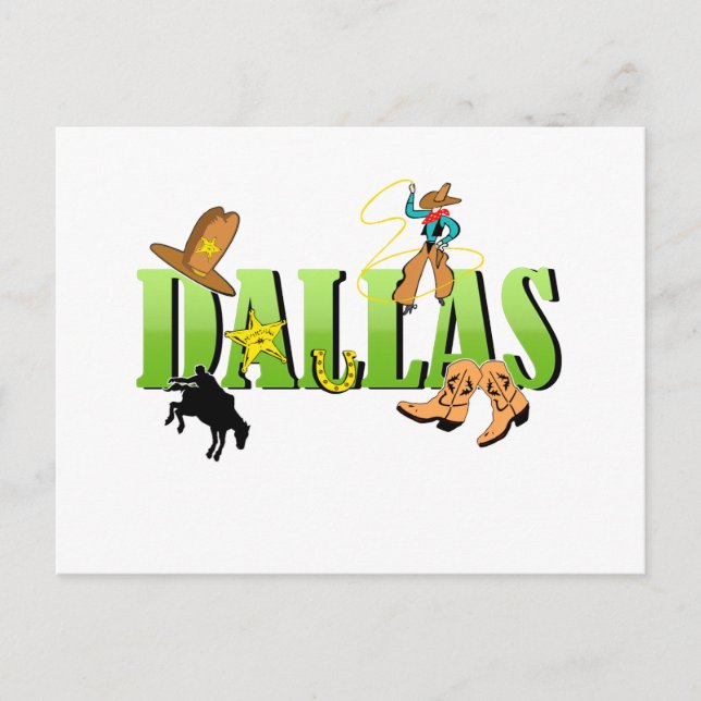 Dallas Postkarte (Vorderseite)