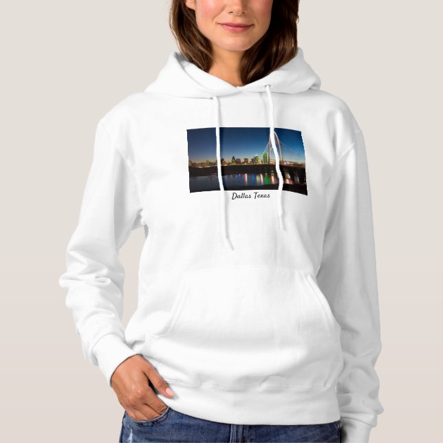 Dallas-Skyline-Dämmerung Hoodie (Vorderseite)
