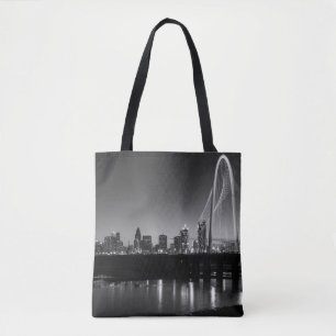 Dallas Skyline Dawn Grayscale