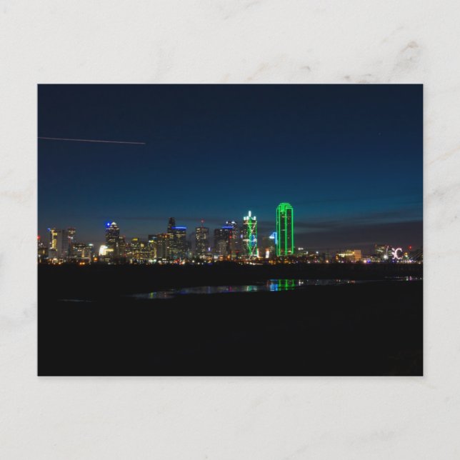 Dallas Skyline Dawn Pano Postkarte (Vorderseite)