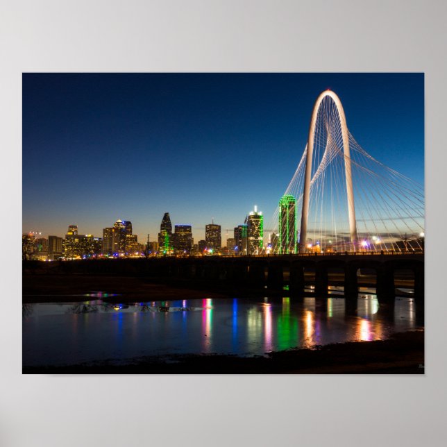Dallas Skyline Dawn Poster (Vorne)