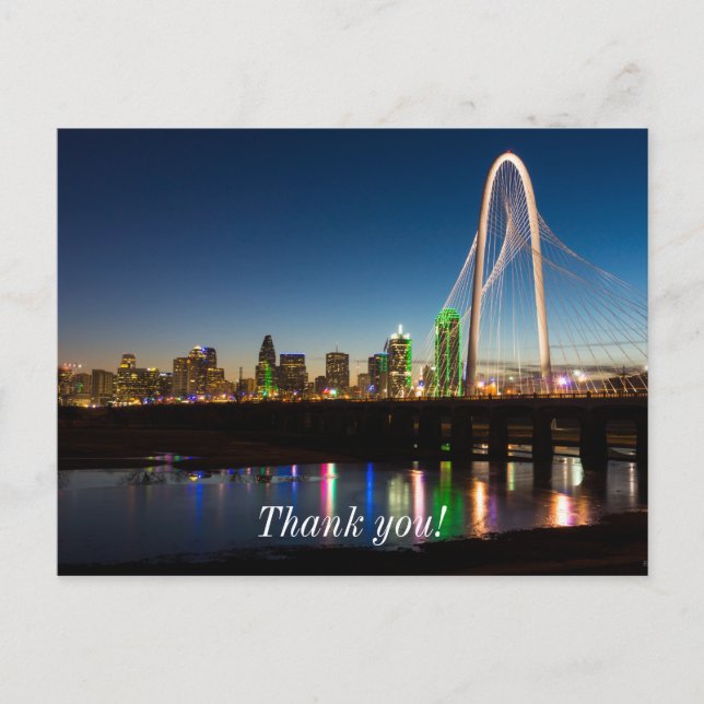 Dallas Skyline Dawn Postkarte (Vorderseite)