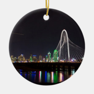 Dallas Skyline Hunt Keramik Ornament