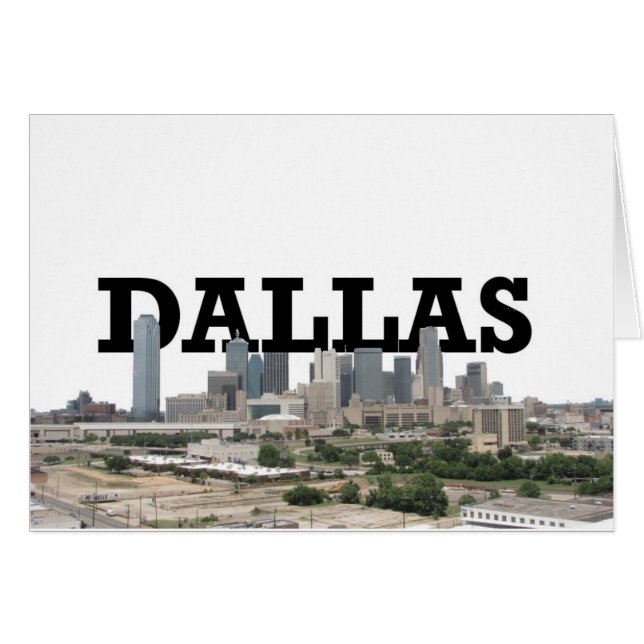 Dallas Skyline mit Dallas im Himmel (Vorderseite (Horizontal))