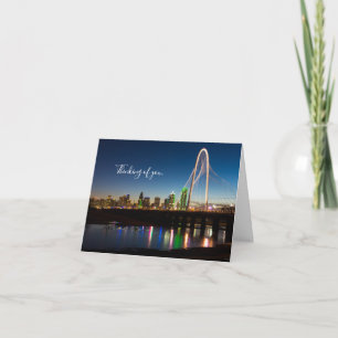 Dallas Skyline Morgendämmerung Denken Sie an Ihre Karte