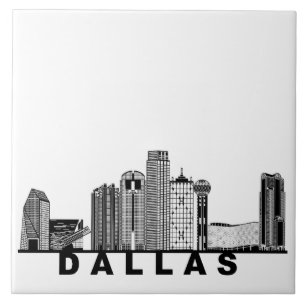 Dallas Skyline Silhouette Fliese