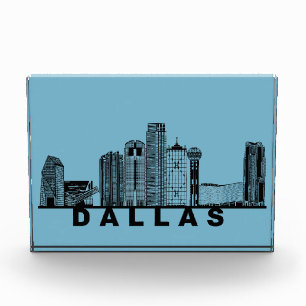 Dallas Skyline Silhouette Fotoblock