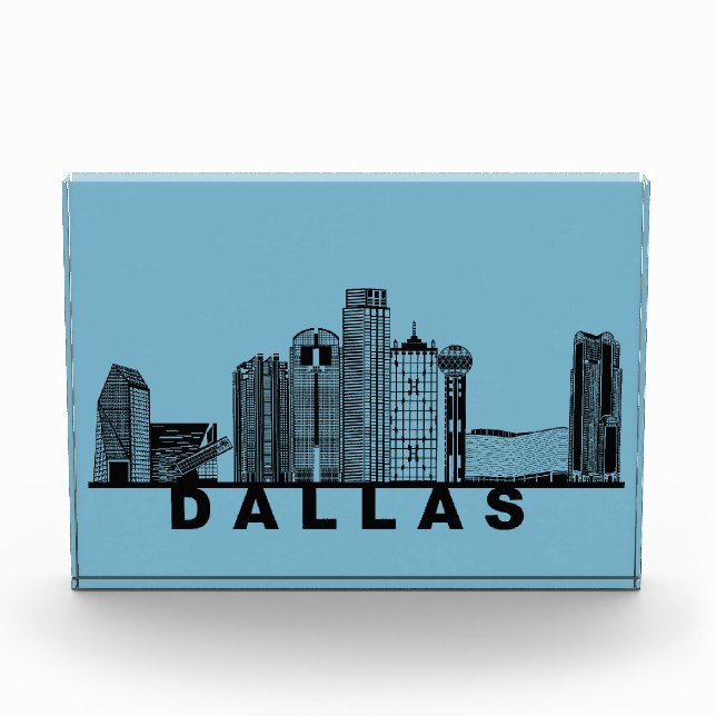 Dallas Skyline Silhouette  Fotoblock (Vorderseite)