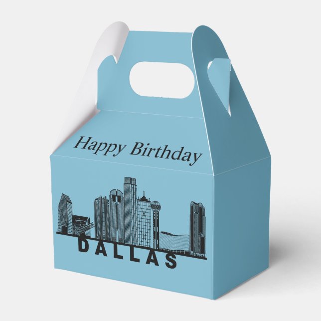 Dallas Skyline Silhouette  Geschenkschachtel (Vorderseite)