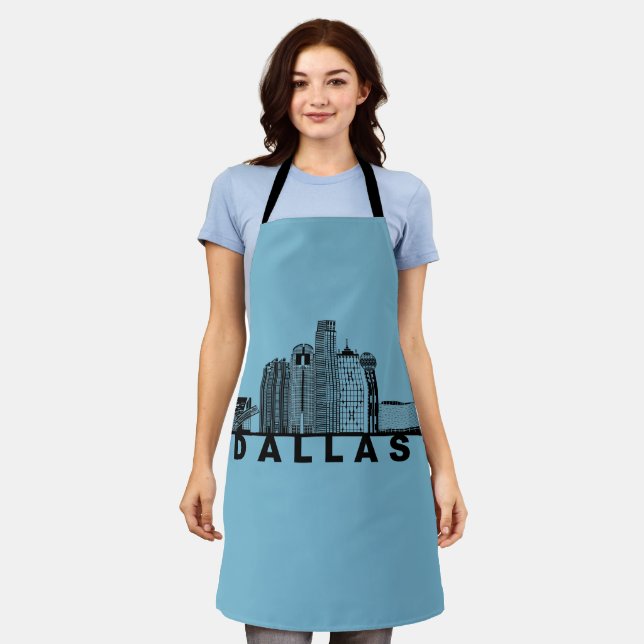 Dallas Skyline Silhouette  Schürze (Getragen)