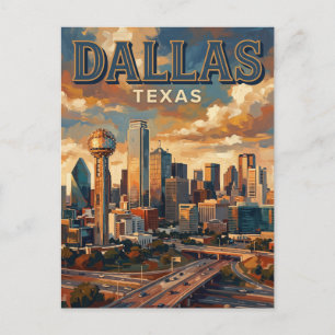 Dallas Skyline Texas Postkarte