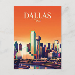 Dallas Skyline USA Postkarte
