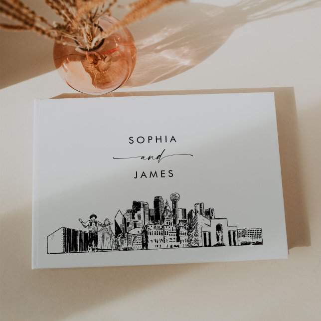 Dallas Skyline Wedding Guest Book Gästebuch (Von Creator hochgeladen)