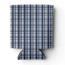 Dallas Sportfan Navy Blue Silver Kariert gestreift