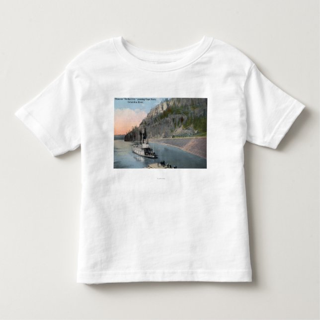 Dallas-Stadt-Dampfer auf Columbia River Kleinkind T-shirt (Vorderseite)
