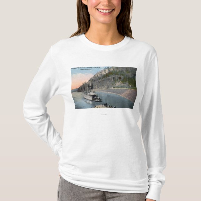 Dallas-Stadt-Dampfer auf Columbia River T-Shirt (Vorderseite)