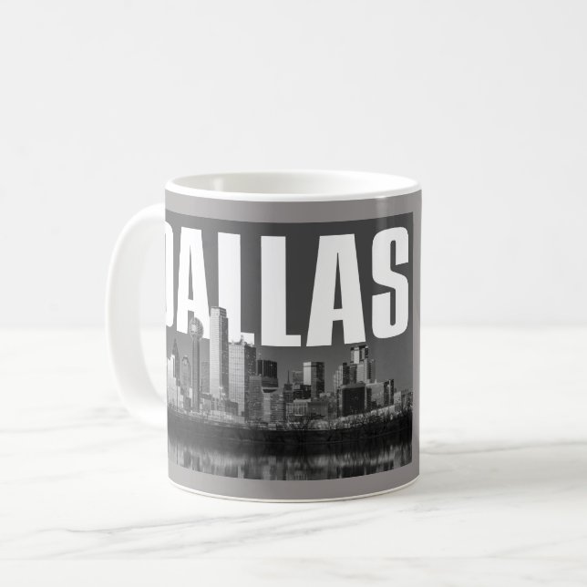Dallas-Stadtbild Kaffeetasse (Vorderseite Links)