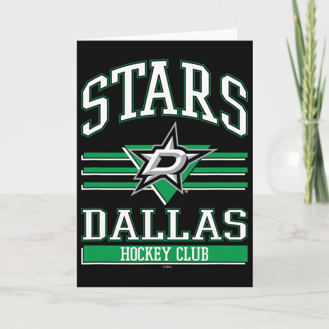 Dallas Stars Hockey Club Schwarz Offiziell Lizenzi Karte (Vorderseite)