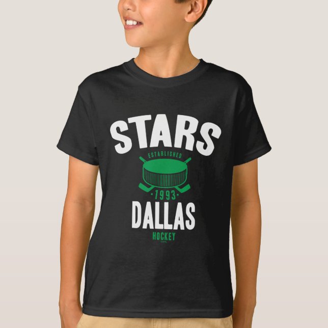 Dallas Stars Hockey Puck Black Officially Licensed T-Shirt (Vorderseite)
