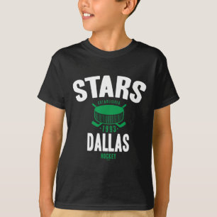 Dallas Stars Hockey Puck Schwarz Offiziell Lizenzi T-Shirt